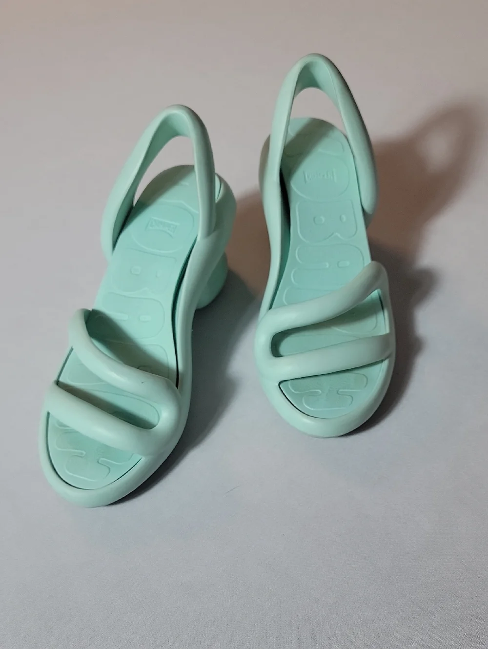Camper Kobarah Mint Green Slingback Block Heel Sandals - Picture 2 of 9